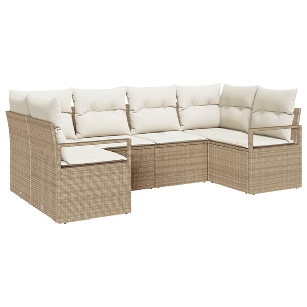 Soffset 6 st Beige konstrotting
