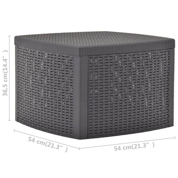 Sidobord mocka 54x54x36,5 cm plast