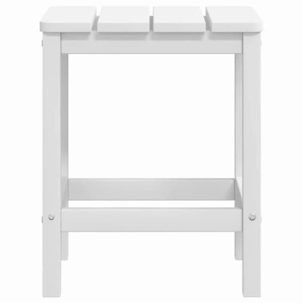 Däckstol för trädgården med bord HDPE vit