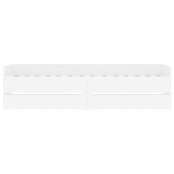 Sängram med förvaring Vit 80 x 200 cm Konstruerat trä