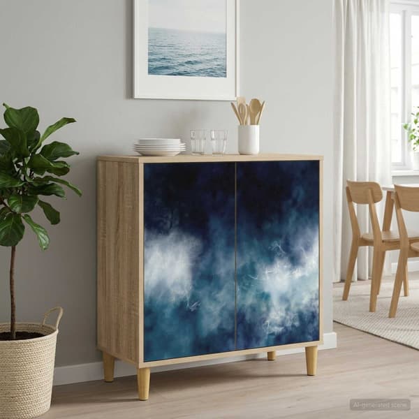 Sideboard RAALTE Sonoma-ek 69 x 33 x 75 cm Konstruerat trä