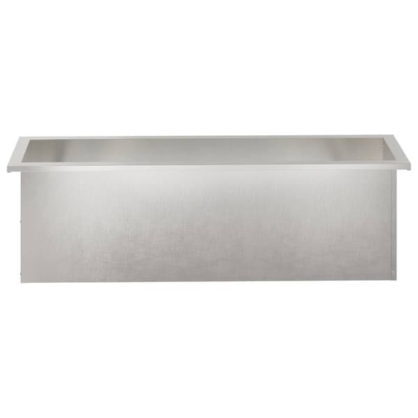 Odlingslåda med LED 2 st Silver 30 x 100 x 30 cm Rostfritt stål