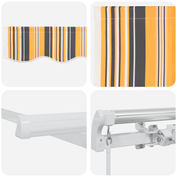 Utfällbar markis Flerfärgsdesign 450 × 300 cm