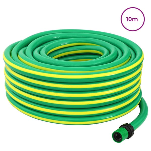 Trädgårdsslang 5-lagers Grön och Gul 3 / 4'' 10 m PVC