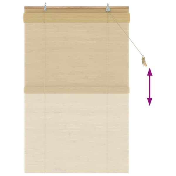 Rullgardin Naturlig 110 x 160 cm Bambu