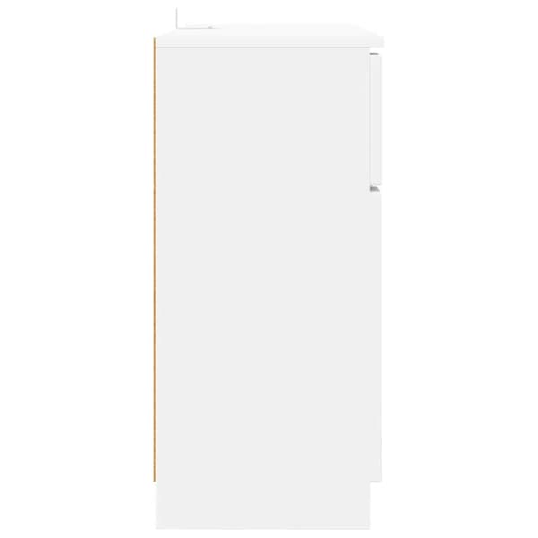 Sideboard med låda Vit 100 x 30 x 65,6 Konstruerat trä