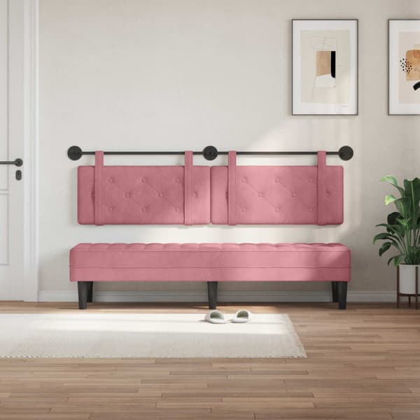 Hängande Huvudgavel Rosa Sammet