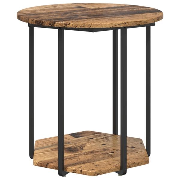 Sidobordsset med hylla 2 pcs Brun