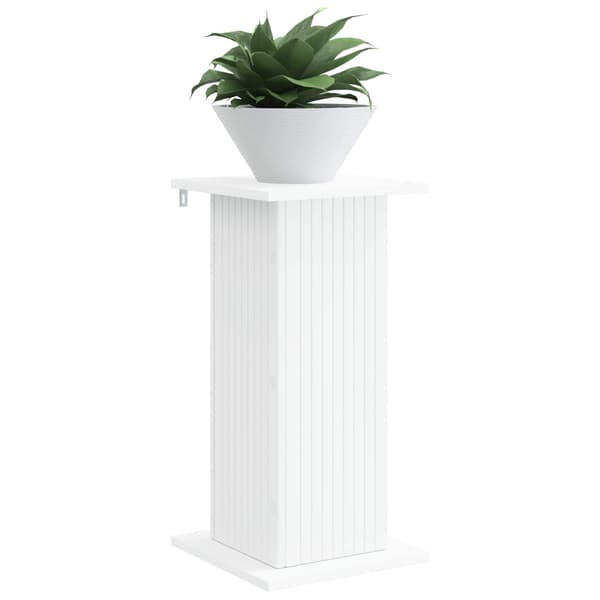 Växtställ 2 pcs Vit 30,5 x 30 x 60,5 cm Konstruerat trä