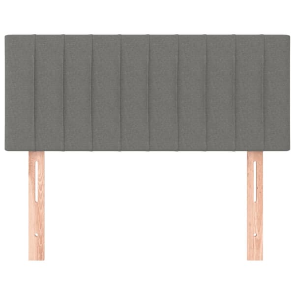 Sänggavel mörkgrå 80x5x78/88 cm tyg