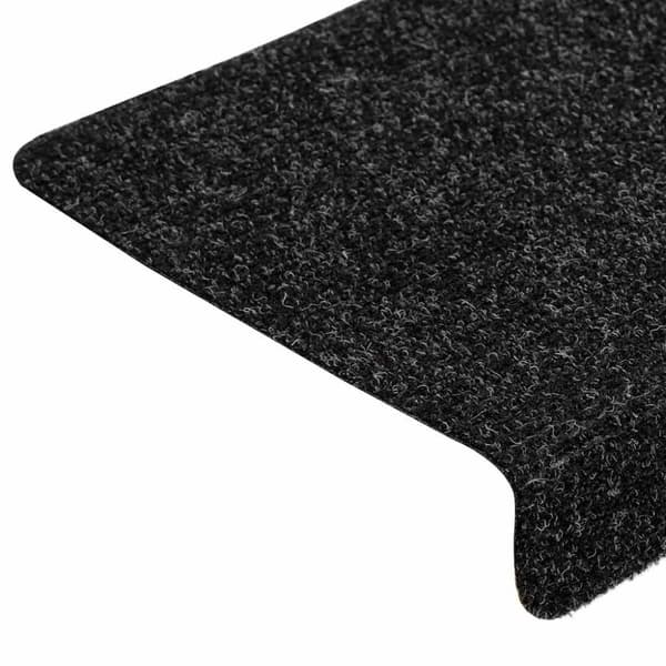 Trappmattor självhäftande 30 st 65x21x4 cm svarta rektangulära kanter