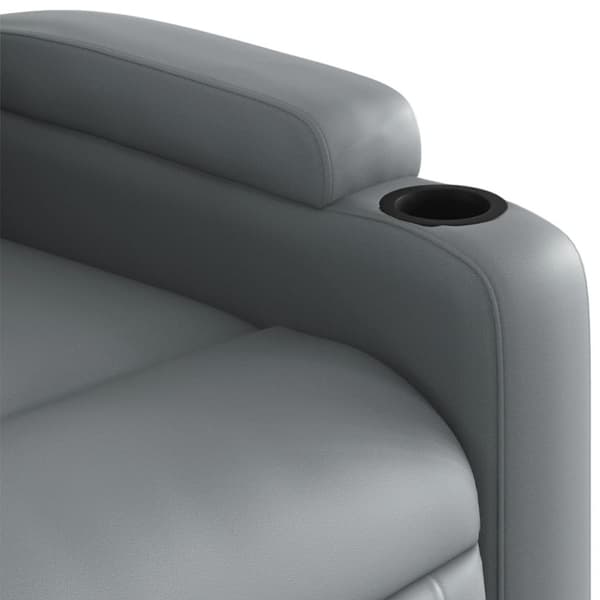 Reclinerfåtölj grå konstläder