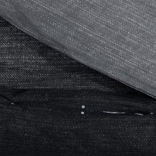 Bäddset mörkgrå 260x220 cm bomull