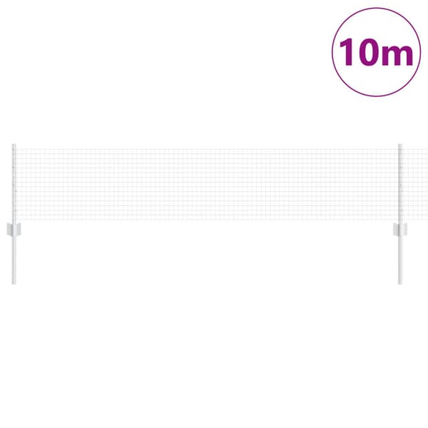 Stängsel med stolpe Silver 0,4 x 10 m Stål