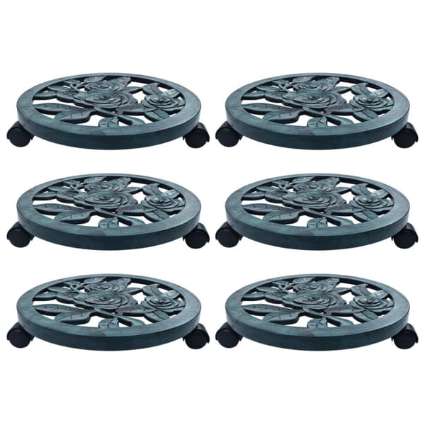 Blomvagnar 6 st grön 38 cm plast