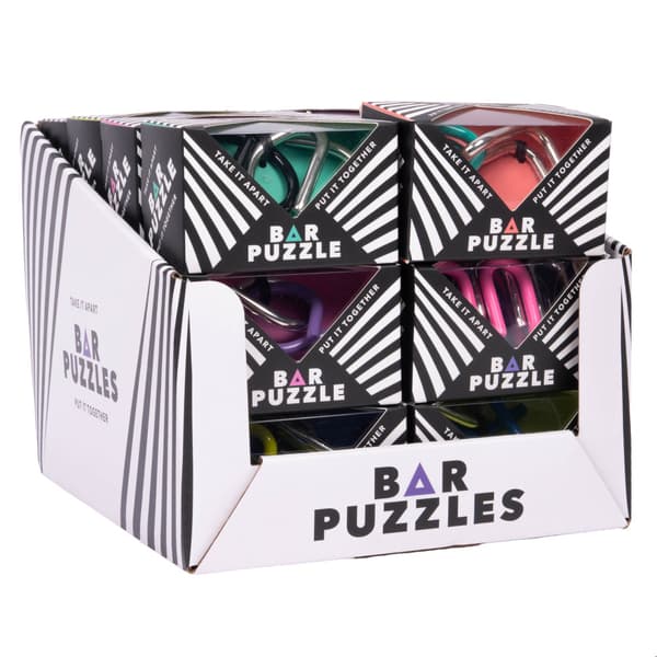 Display 24-pack Metal Bar Puzzles
