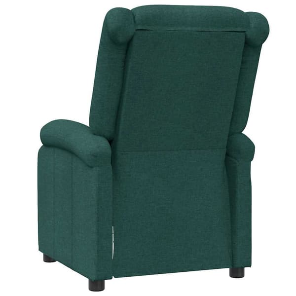 Reclinerfåtölj mörkgrön tyg