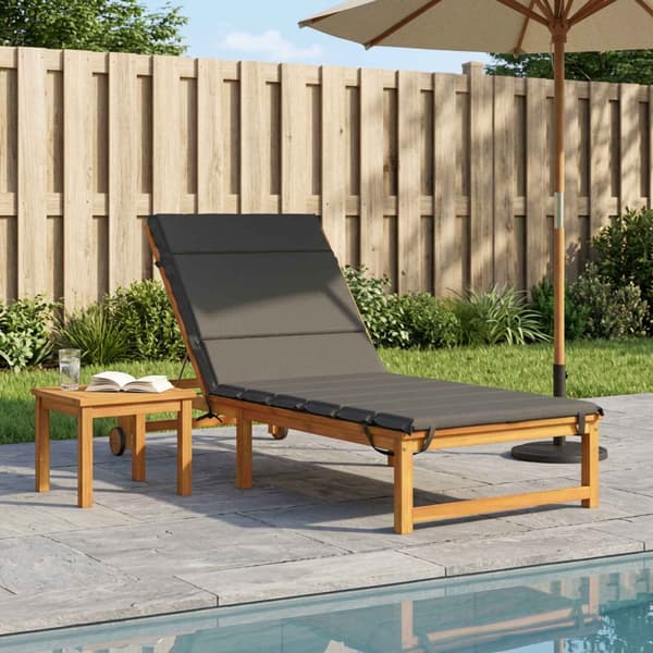 Solstol Kudde GEMERT 100% Polyester Antracit 200 x 80 x 3 cm