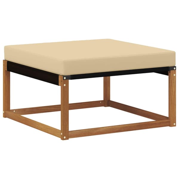 Utomhussoffset med kudde 6 pcs Naturlig och Beige