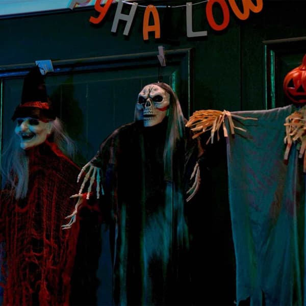 Halloween Hängande Spöke 3 pcs Svart 66 x 110 cm Polyester