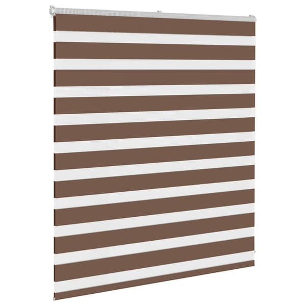 Rullgardin zebra brun 130x100 cm tyg bredd 125,9 cm polyester