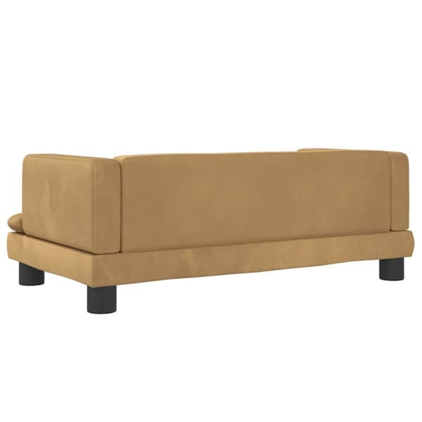 Barnsoffa brun 80x45x30 cm sammet