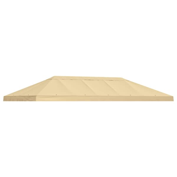 Gazebo taköverdrag 6 x 3 m Gräddvit Polyester 190 gsm