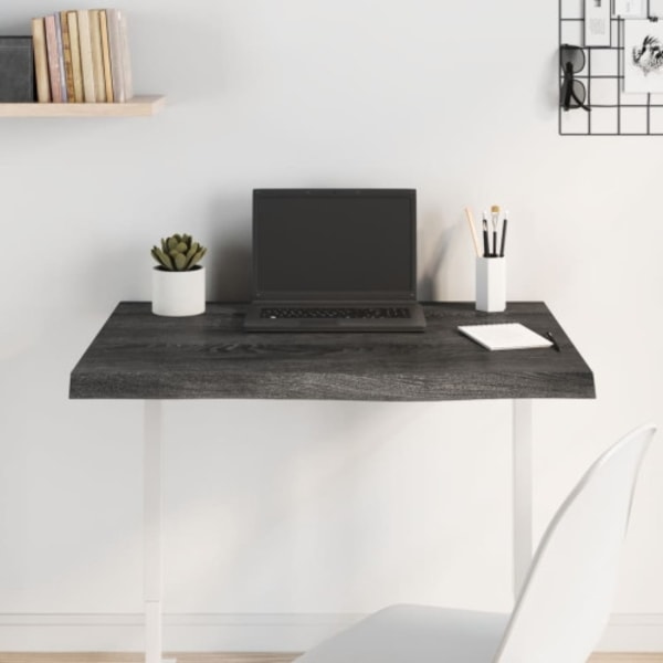 Bordsskiva mörkbrun 80x60x(2-4) cm behandlad massiv ek