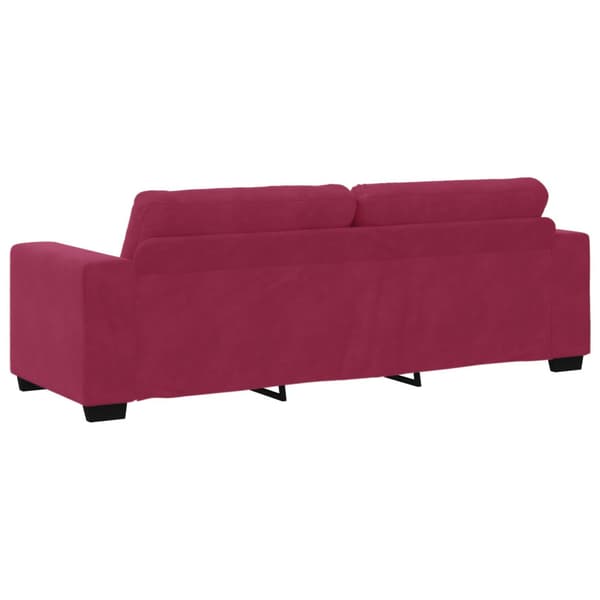 Soffset 3 pcs Vind Röd 221 x 80 x 80 cm Sammet