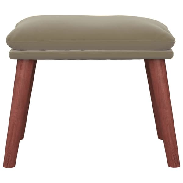 Fotpall ljusgrå 45x29,5x35 cm sammet