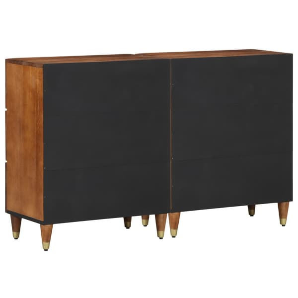 Sideboard 2 pcs honungsbrun 60 x 33 x 75 cm Massivt mangoträ