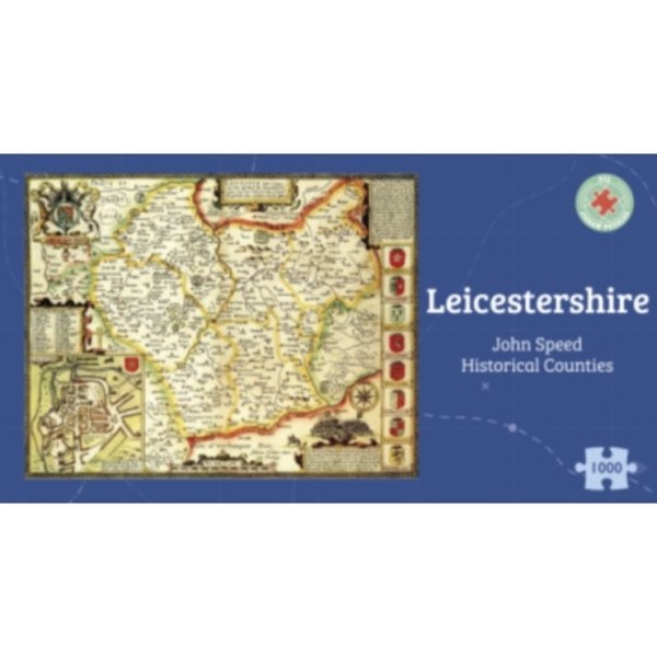 Leicestershire Historical 1610 Map 1000 Piece Puzzle