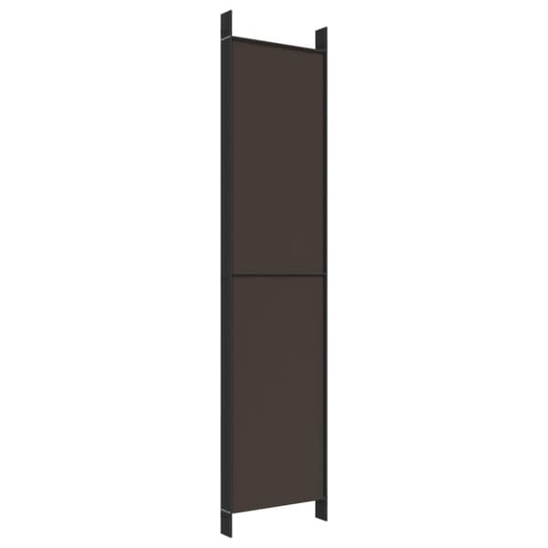 Rumsavdelare 6 paneler brun 300x220 cm tyg