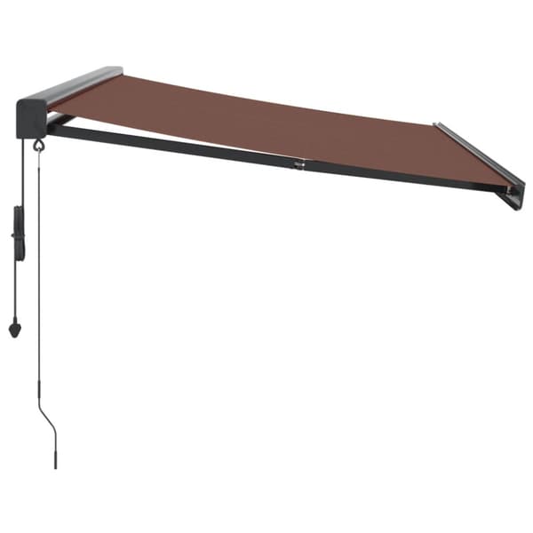 Markis automatiskt infällbar brun 350x250 cm