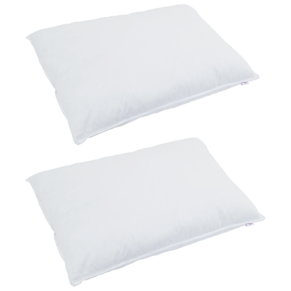 Kudde med kudde 2 pcs Vit 40 x 60 cm Fjäder