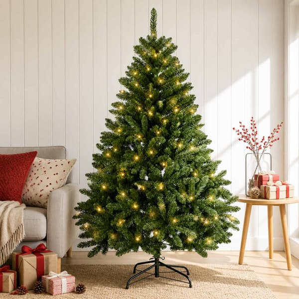 Plast Hingad Julgran 180 cm 300 LED-lampor Varmvit