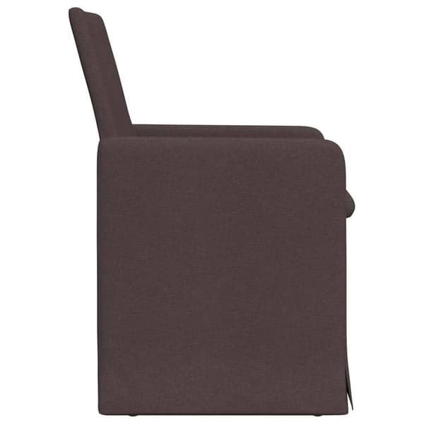 Matstolar 2 pcs Mörkbrun 57 x 67 x 95 cm tyg