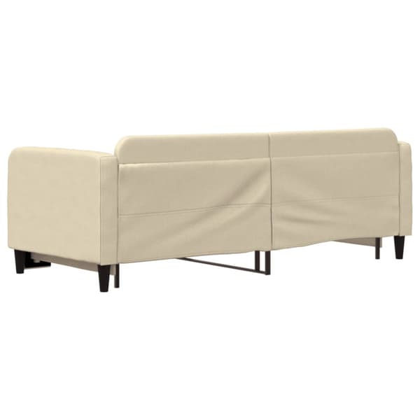 Dagbädd utdragbar gräddvit 80x200 cm tyg