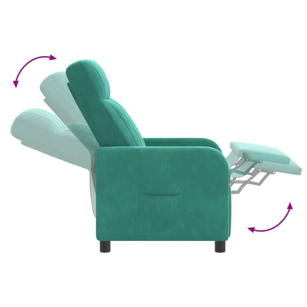 Massagefåtölj Turkos Sammet (V)