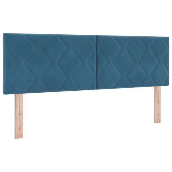 Huvudgavel Mörkblå 160 cm Sammet