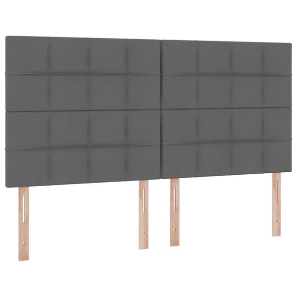 Förvaringssäng med madrass Mörkgrå 180 x 200 cm Polyester