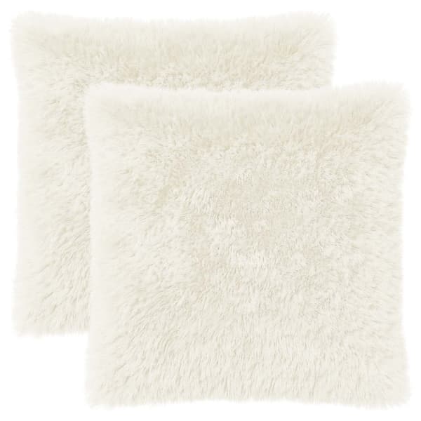 Kudde med kudde HEERLEN 2 st Vit PV Fleece