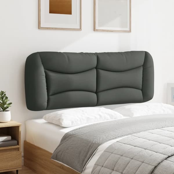 Headboard Cushion "Hvar" Dark Grey 120 cm Fabric
