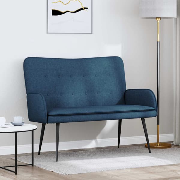 2-sits soffa Blå 115 x 61 x 87 cm tyg