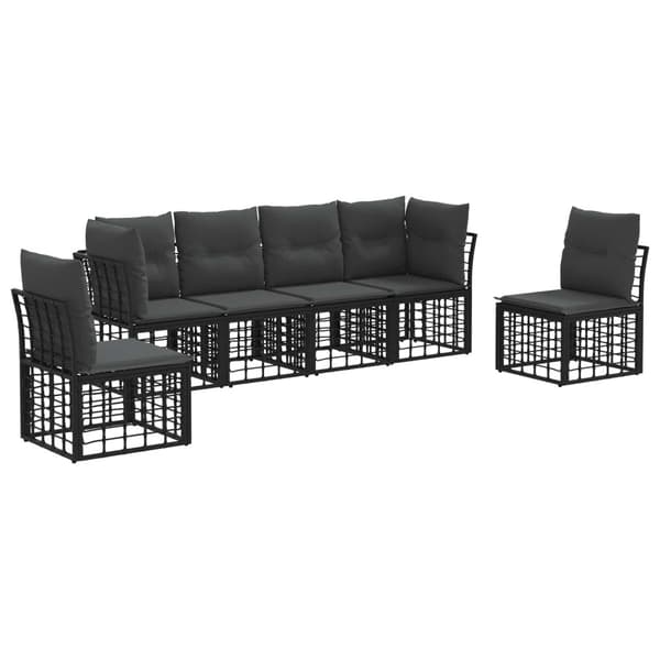 Utomhussoffset Svart Polyester