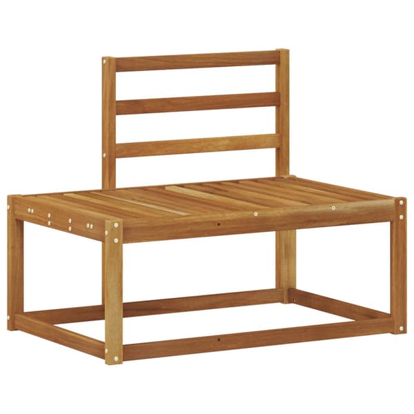 Modulsoffa utomhus 2 Stycke Naturfärg 182,5 x 63 x 73 cm