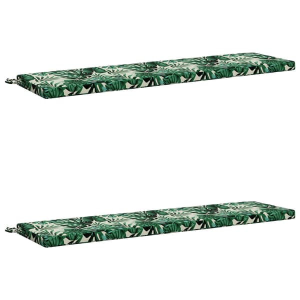 2-delade Bänk Kuddar SOEST 2 st 100% Polyester Bladmönster