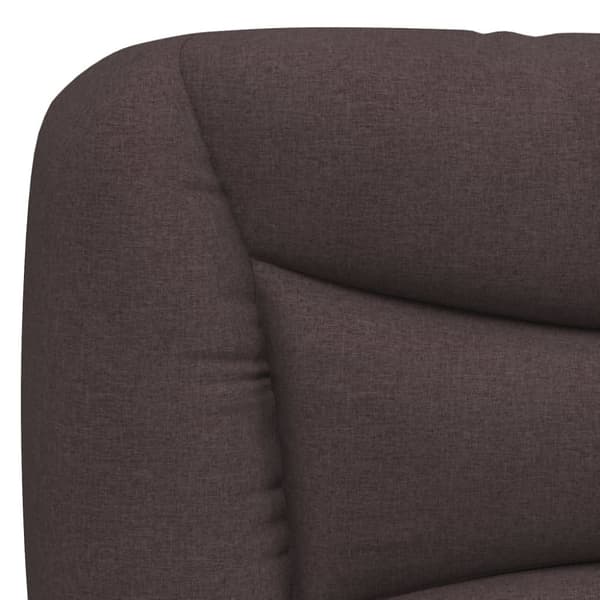 Headboard Cushion "Hvar" Dark Brown 160 cm Fabric