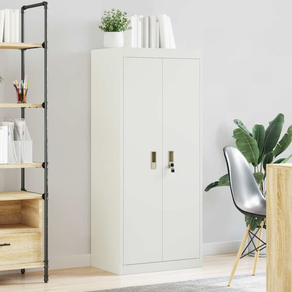 Förvaringsskåp Vit 60 x 40 x 140 cm Stål