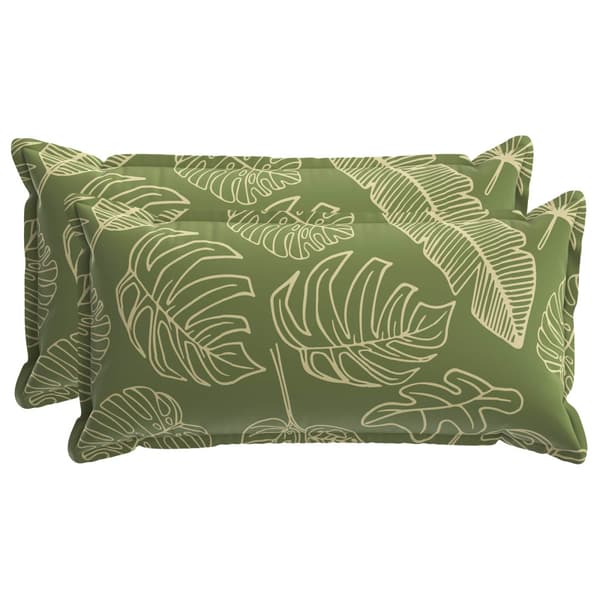 Kudde Löv med kudde HOUTEN 2 st Bladdesign Polyester